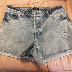 Express acid washed Jean shorts